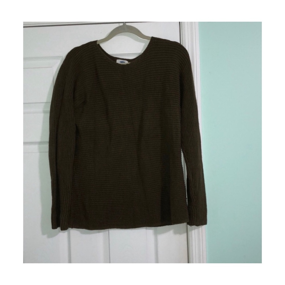 Olive Green Boat Neck Sweater